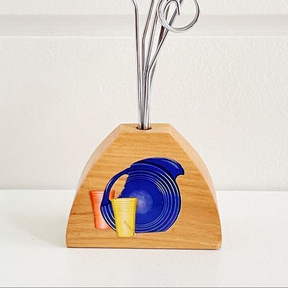 Fiesta Handmade Recipe Card Stand With Decals - Picture 3 of 8